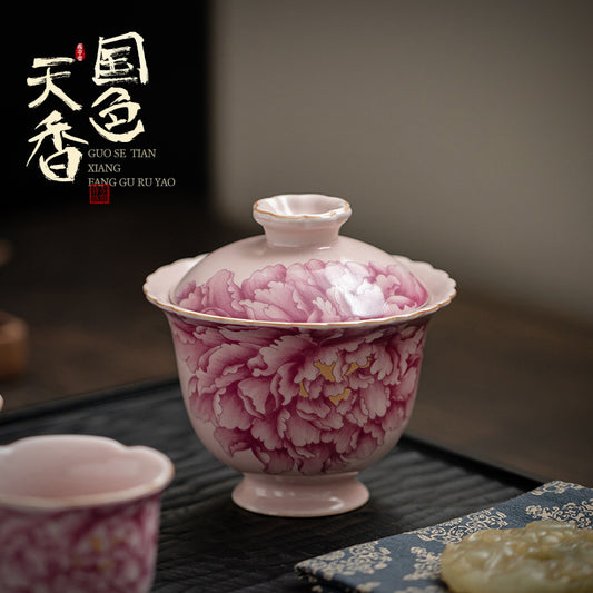 Thé Gaiwan - Pivoine （En forme de dentelle）