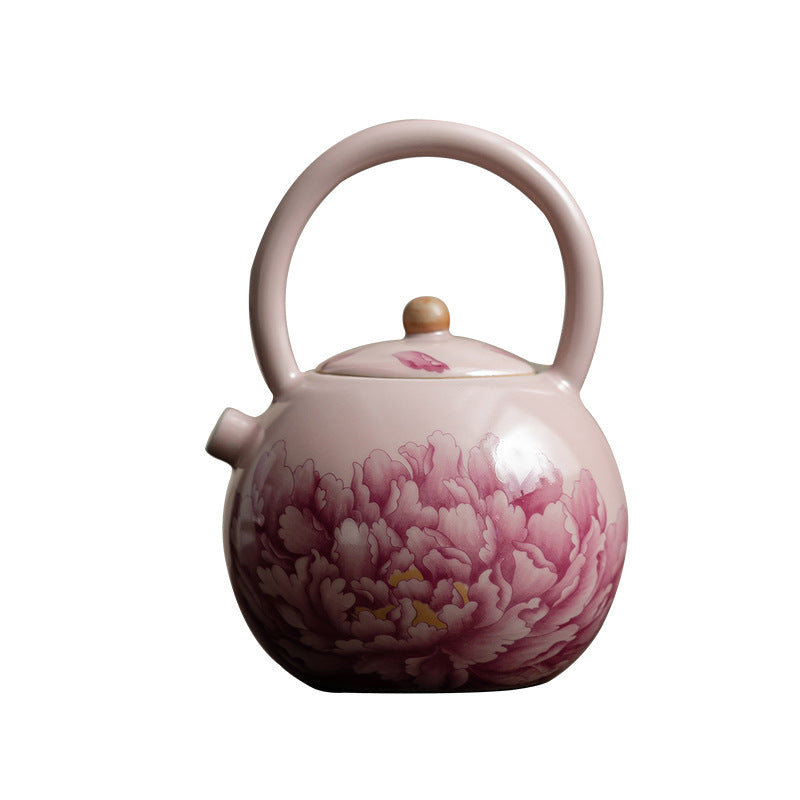 Thé Gaiwan - Pivoine Pot à Poignée Ronde